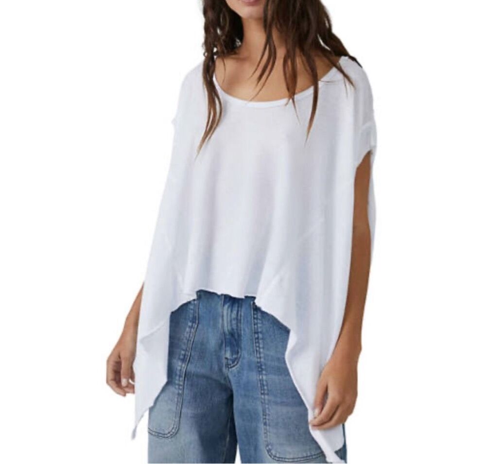 Free People We The Free Care Angel Tee in white XS NEW